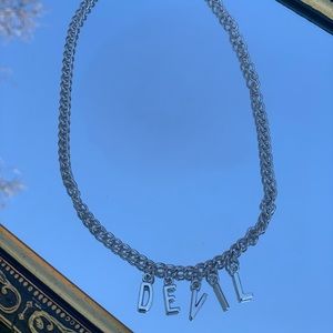 custom handmade “devil” chain necklace
